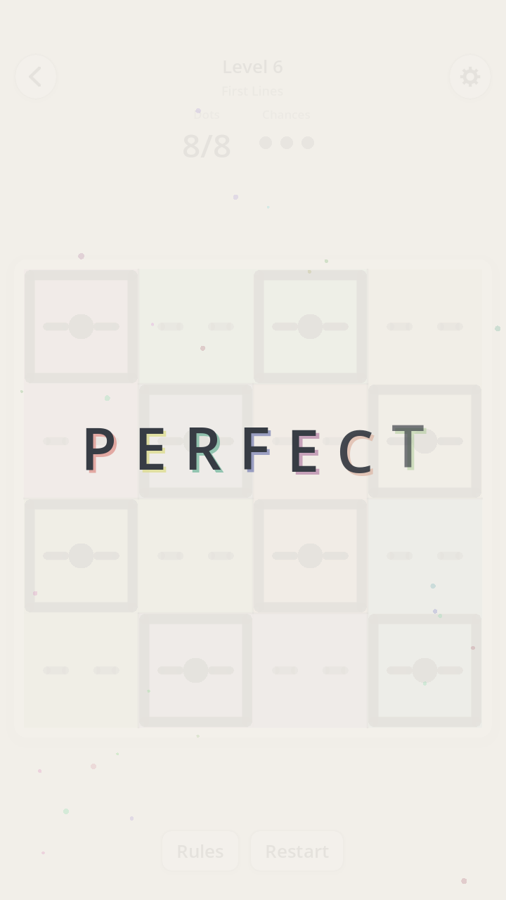 The banner shown after solving a Doku board perfectly.